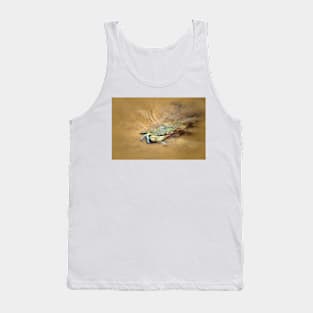 Blue Crab Hiding in the Sand Tank Top